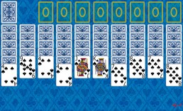 Spider 1 Suit Solitaire at the beginning in Solitaire Collection