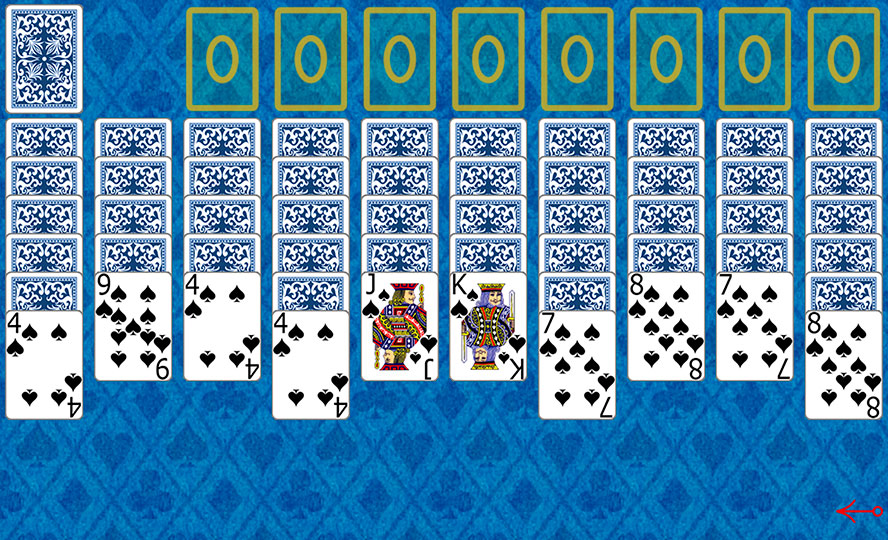 one suit spider solitaire