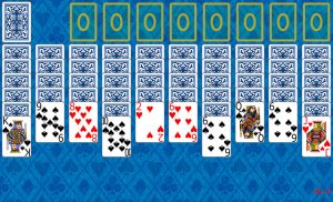 Spider 2 Suits Solitaire at the beginning in Solitaire Collection