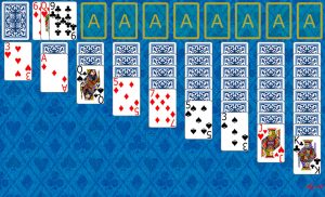 Double Klondike Solitaire at the beginning in Solitaire Collection
